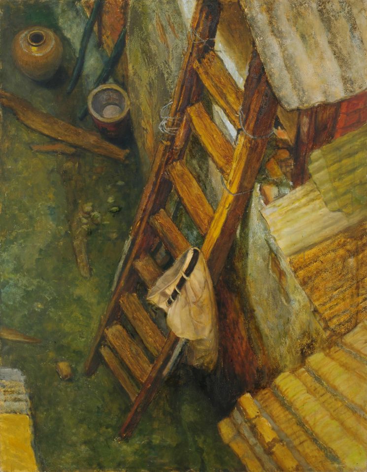 陋巷    100F 1975  油彩（油畫第三名作品）